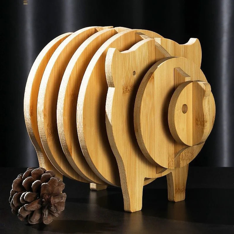 Bambus Tier Untersetzer