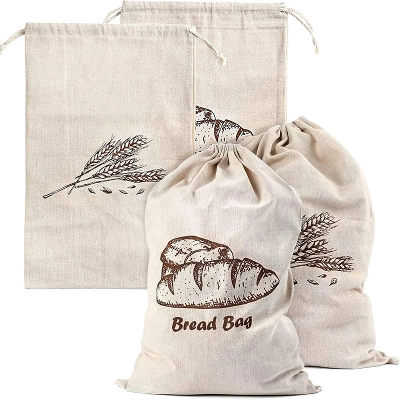 Natürliche Leinen Brot Tasche