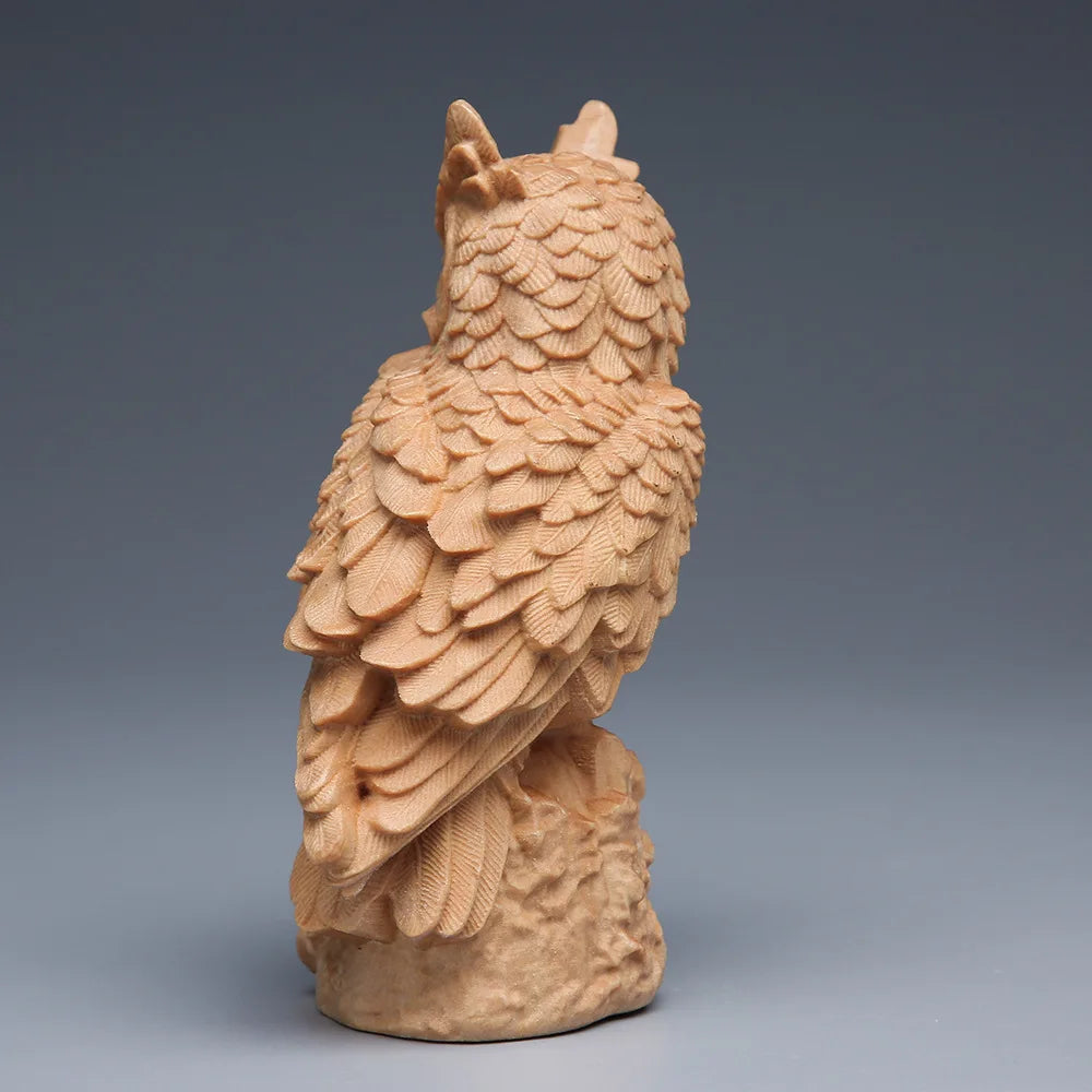 Holz Eule Statue