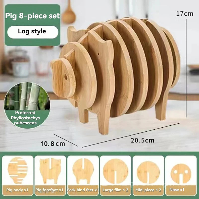 Bambus Tier Untersetzer