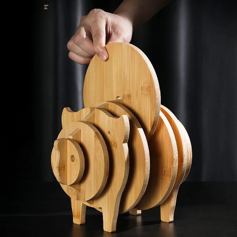 Bambus Tier Untersetzer