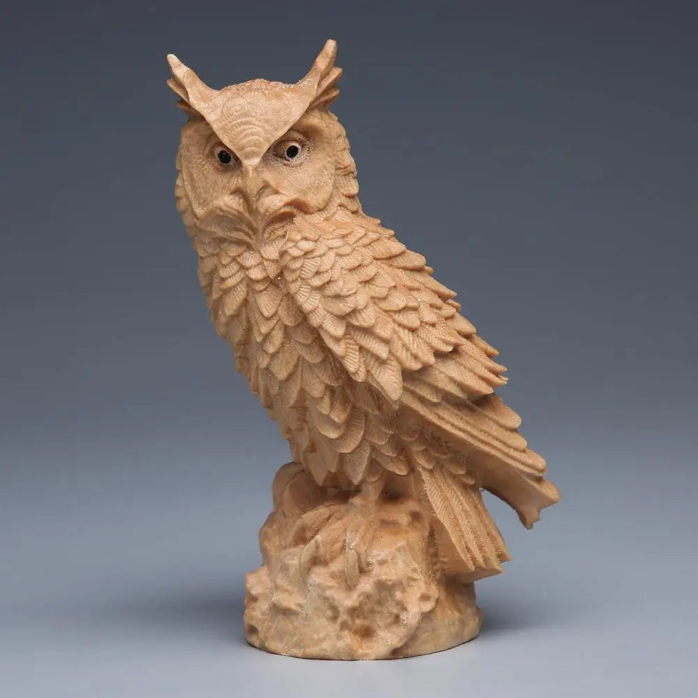 Holz Eule Statue