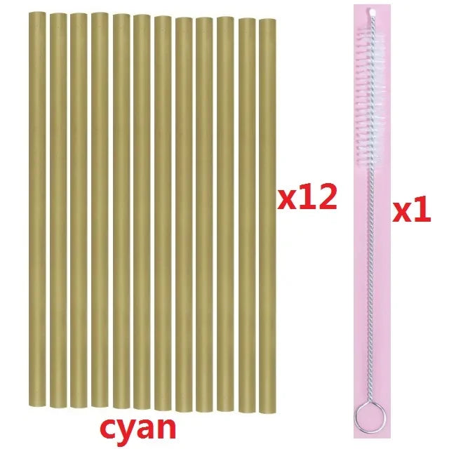 Biologisch abbaubaren und wiederverwendbaren Strohhalmen mit Bürste