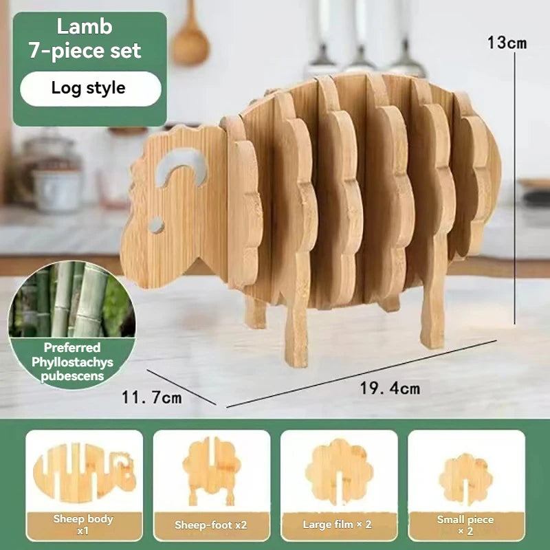 Bambus Tier Untersetzer